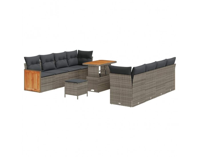 Sonata H Градински Софа Комплект 11 pcs Сив 90 x 55 x 71 cm полиратан
