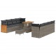 Sonata H Градински Софа Комплект 11 pcs Сив 90 x 55 x 71 cm полиратан