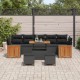 Sonata H Градински Софа Комплект 10 pcs Черно 90 x 55 x 71 cm полиратан
