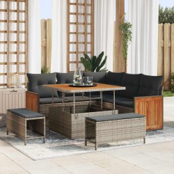 Sonata H Градински Софа Комплект 8 pcs Сиво Тъмносиво 100 x 100 x 71 cm - Canapele și bănci de grădină