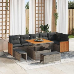 Sonata H Градински Софа Комплект 9 pcs Сиво Тъмносиво 100 x 100 x 71 cm - Canapele și bănci de grădină