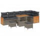 Sonata H Градински Софа Комплект 9 pcs Сиво Тъмносиво 90 x 55 x 71 cm