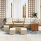 Sonata H Градински Софа Комплект 10 pcs Бежов и кремав 110 x 55 x 71 см