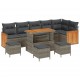 Sonata H Градински Софа Комплект 10 pcs Сиво Тъмно сиво 110 x 55 x 71 см