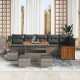 Sonata H Градински Софа Комплект 10 pcs Сиво Тъмно сиво 110 x 55 x 71 см