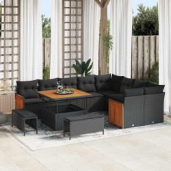 Sonata H Градински Софа Комплект 12 pcs Черно 100 x 100 x 71 cm - Canapele și bănci de grădină