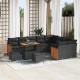 Sonata H Градински Софа Комплект 12 pcs Черно 90 x 55 x 71 cm полиратан