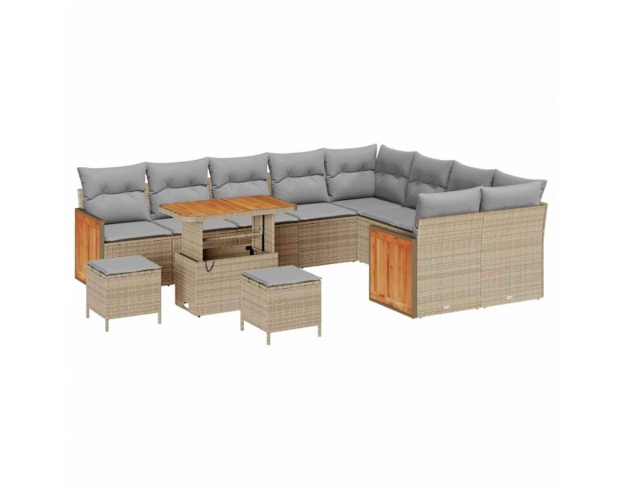 Sonata H Градински Софа Комплект 12 pcs Бежово 90 x 55 x 71 cm полиратан