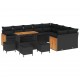 Sonata H Градински Софа Комплект 13 pcs Черно 110 x 55 x 71 см полиратан