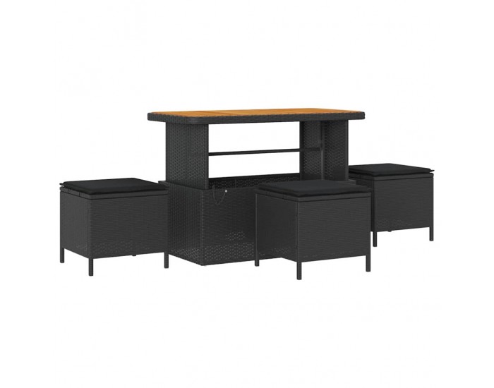 Sonata H Градински Софа Комплект 13 pcs Черно 110 x 55 x 71 см полиратан