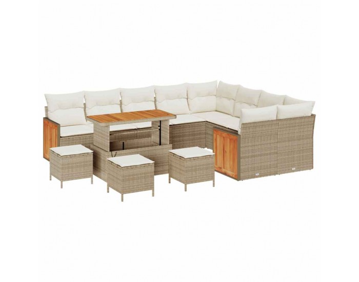 Sonata H Градински Софа Комплект 13 pcs Бежов и кремав 110 x 55 x 71 см