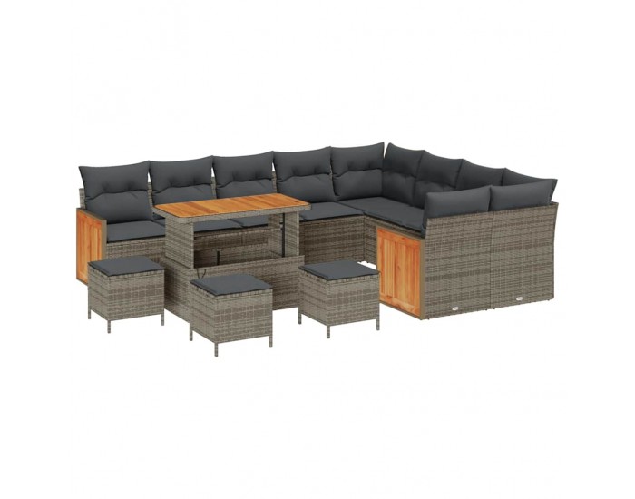 Sonata H Градински Софа Комплект 13 pcs Сиво Тъмносиво 110 x 55 x 71 см