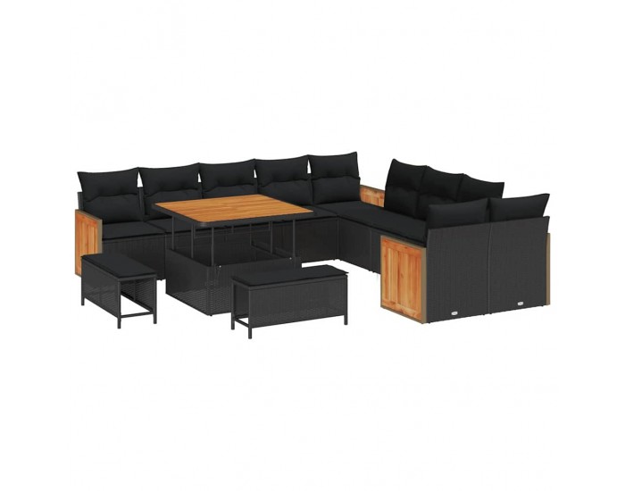 Sonata H Градински Софа Комплект 13 pcs Черно 100 x 100 x 71 cm