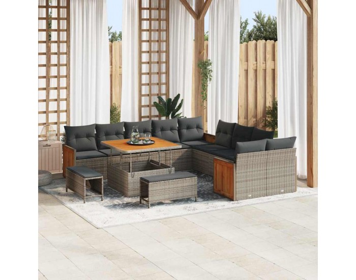 Sonata H Градински Софа Комплект 13 pcs Сиво Тъмносиво 100 x 100 x 71 cm