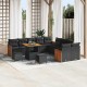 Sonata H Градински Софа Комплект 13 pcs Черно 80 x 80 x 71 cm полиратан