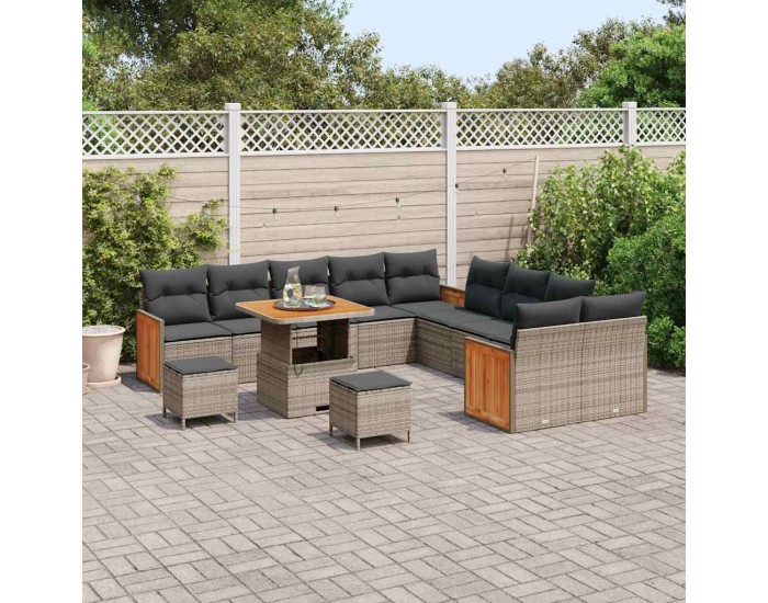 Sonata H Градински Софа Комплект 13 pcs Сиво Тъмносиво 80 x 80 x 71 cm