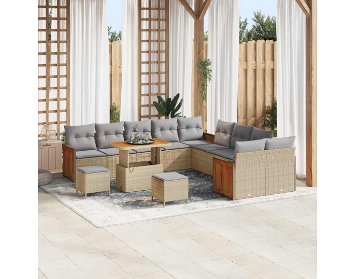 Sonata H Градински Софа Комплект 13 pcs Бежово 90 x 55 x 71 cm полиратан