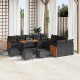 Sonata H Градински Софа Комплект 14 pcs Черно 110 x 55 x 71 см полиратан