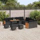 Sonata H Градински Софа Комплект 14 pcs Черно 110 x 55 x 71 см полиратан