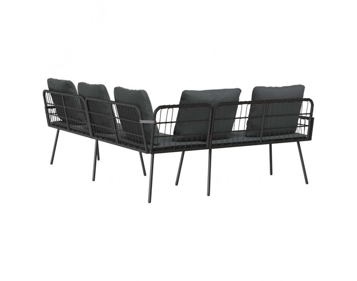Sonata H Диван с възглавница Сив 61.5 x 123 x 82cm Метал