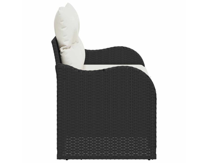 Sonata Canapea de grădină cu pernă Negru 121 x 62 x 69cm poliratan