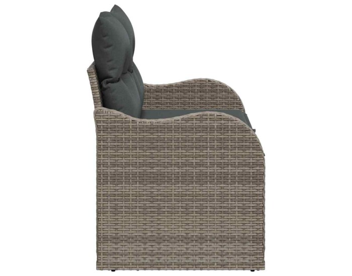 Sonata Canapea de grădină cu pernă Gri 121 x 62 x 69cm poliratan