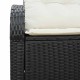 Sonata Canapea de grădină cu pernă Negru 124 x 62 x 69cm poliratan