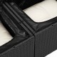 Sonata H Градински диван Черно 120 x 62 x 69см полиратан