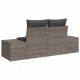 Sonata H Градински диван Сив 123 x 62 x 69 см полиратан