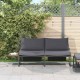 Sonata H Градински диван с възглавница Кафяво 200.5 x 70 x 85.5 см Метал