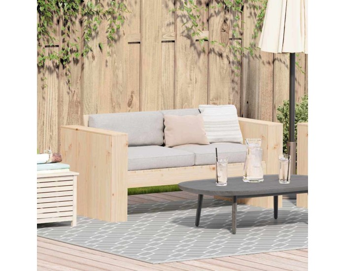 Sonata Canapea de grădină natural 134 x 60 x 62 cm Lemn de pin masiv