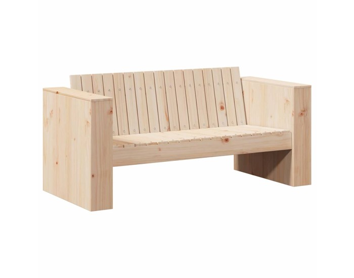 Sonata Canapea de grădină natural 134 x 60 x 62 cm Lemn de pin masiv
