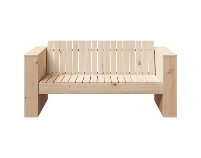 Sonata Canapea de grădină natural 134 x 60 x 62 cm Lemn de pin masiv