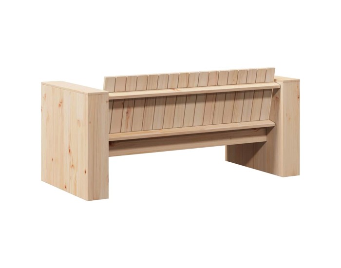 Sonata Canapea de grădină natural 134 x 60 x 62 cm Lemn de pin masiv