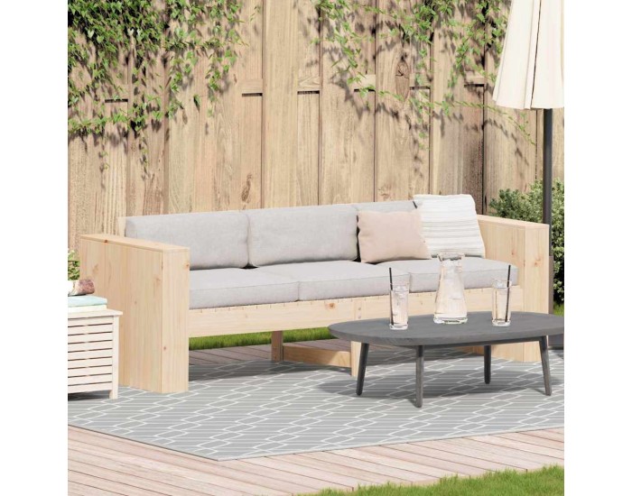 Sonata Canapea de grădină natural 185,5 x 60 x 62 cm Lemn de pin masiv
