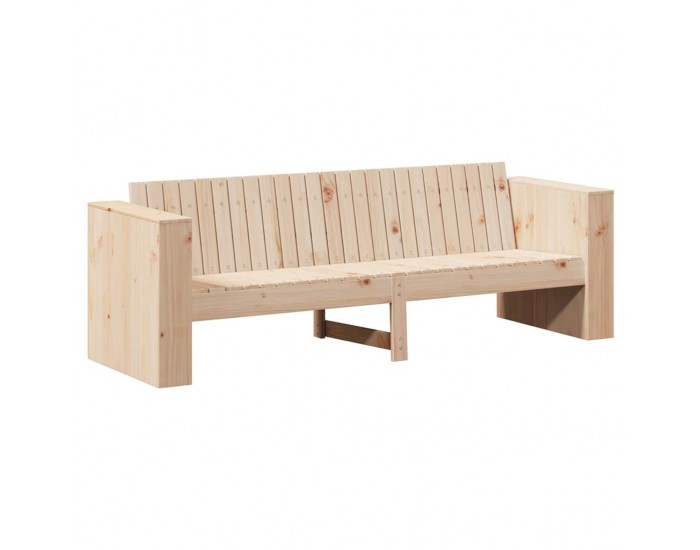 Sonata H Градински диван Кафяво 185.5 x 60 x 62 см Борово дърво масив