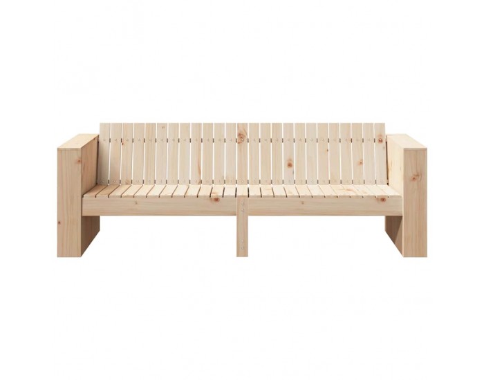 Sonata H Градински диван Кафяво 185.5 x 60 x 62 см Борово дърво масив