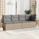 Sonata H Градински диван с възглавници 4-местен бежов полиратан