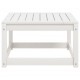 Sonata H Градинска табуретка, бяла, борово дърво масив