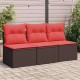 Sonata | Canapea de grădină | cu pernă Maro 165 x 62 x 69 cm Rattan poli