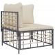 Sonata H Градински комплект с възглавници 5 части антрацит полиратан