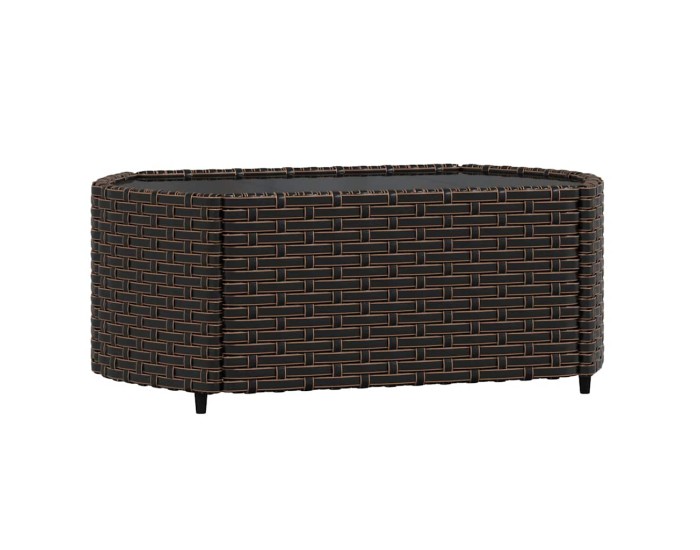 Sonata Set mobilier de grădină cu perne, 3 piese, maro, poliratan