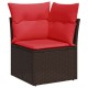 Sonata | Canapea de grădină | cu pernă Maro 62 x 62 x 69 cm Rattan poli