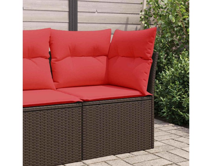 Sonata | Canapea de grădină | cu pernă Maro 62 x 62 x 69 cm Rattan poli