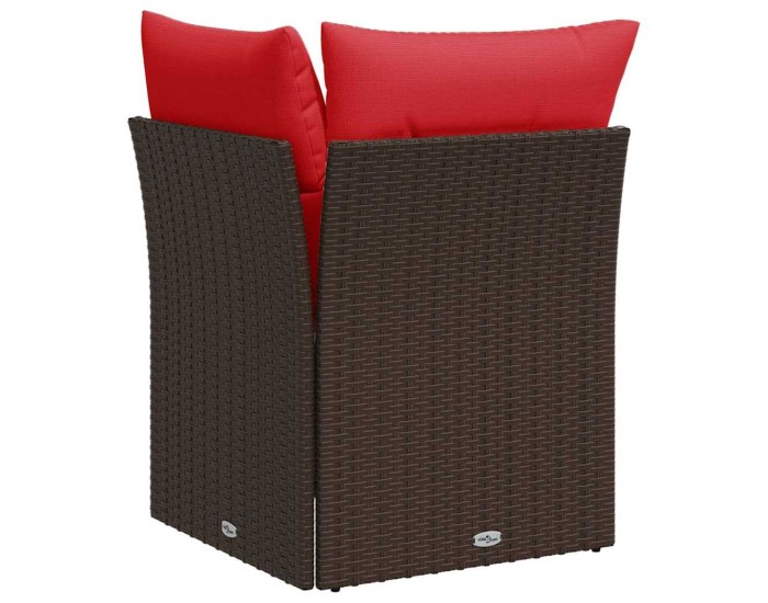 Sonata | Canapea de grădină | cu pernă Maro 62 x 62 x 69 cm Rattan poli