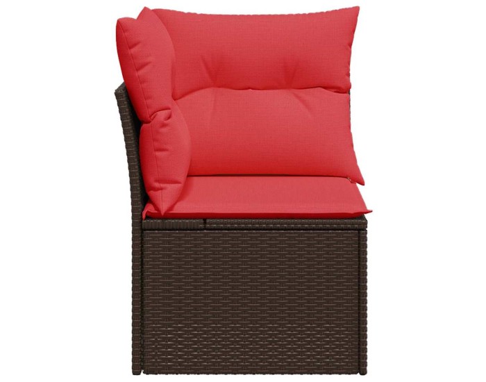 Sonata | Canapea de grădină | cu pernă Maro 62 x 62 x 69 cm Rattan poli