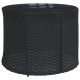 Sonata Canapea de grădină cu perne, semi-rotundă, negru, poliratan