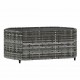 Sonata H Градински лаундж комплект с възглавници 3 части сив полиратан