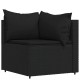 Sonata Set mobilier de grădină cu perne, 3 piese, negru, poliratan
