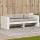 Sonata H Градински диван 3-местен бял 189x60x62 см бор масив